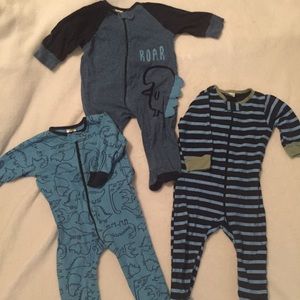 Gerber Baby Boy Dinosaur Footed Sleepers